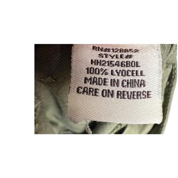 Harmony & Havoc Green Lyocell Shorts Cargo Skimmer Summer Juniors Womens - Picture 4 of 5